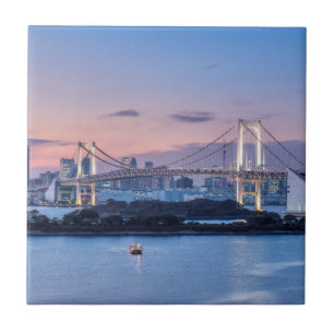 Carreau Pont arc-en-ciel au crépuscule