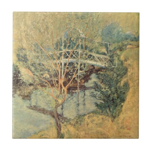 Carreau Pont blanc par Twachtman, impressionnisme Vintage (Devant)