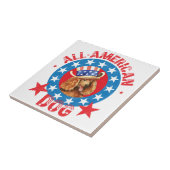 Carreau Poodle patriotique (Côté)