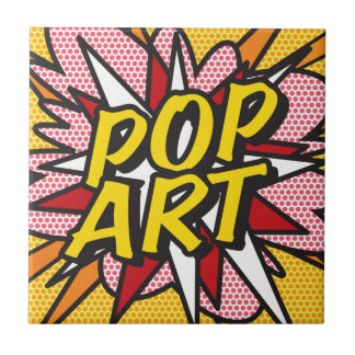 Carreau POP ART Amusant Rétro Bande Dessinée Pop Art
