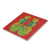Carreau Pop Art ananas (Côté)