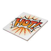 Carreau Pop Art HOT ! Conception du texte (Côté)