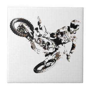 Carreau Pop Art Motocross Motorcyle Sport