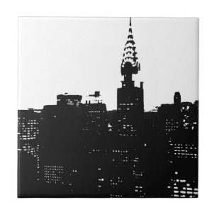 Carreau Pop Art New York Silhouette