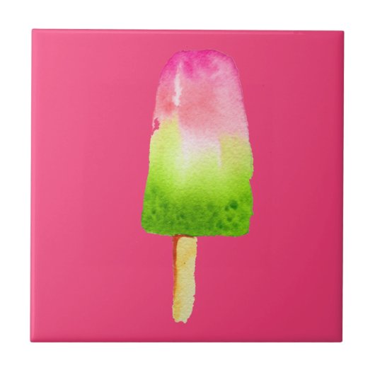 Carreau pop art pâsicle de framboise été (Devant)