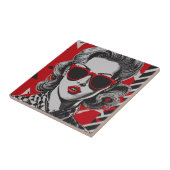 Carreau Pop art portrait chic d'une femme (Côté)