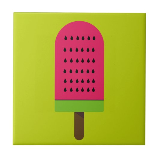 Carreau Pop Art posiche pastèque art fruitier (Devant)