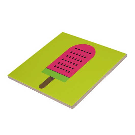 Carreau Pop Art posiche pastèque art fruitier (Côté)