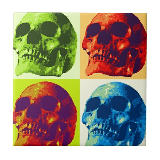 Carreau Pop Art Skull (Devant)