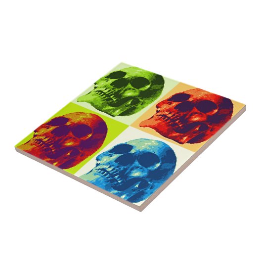 Carreau Pop Art Skull (Côté)