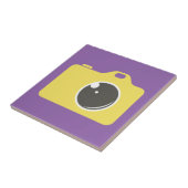 Carreau Pop Art Yellow Caméra violet (Côté)