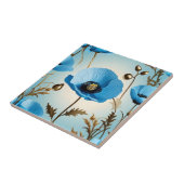 Carreau Poppie Bleue Botanique De Luxe (Côté)