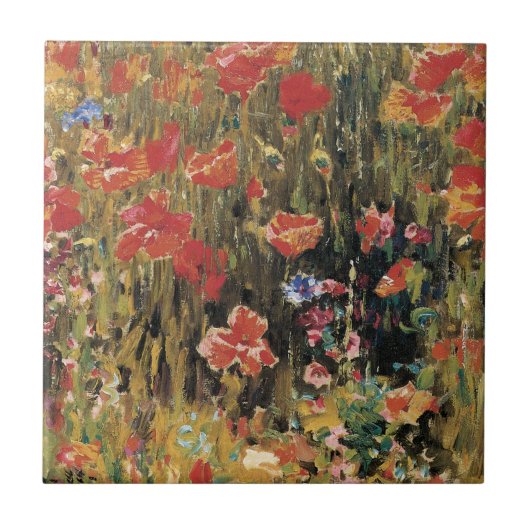 Carreau Poppies de Robert Vonnoh, Impressionnisme Vintage (Devant)