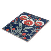 Carreau Poppies rouges Fleur de pavot Art Nouveau Déco Art (Côté)