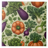 Carreau Populaire Légumes heureux Collection d'aliments sa (Devant)