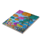 Carreau port louis le caudan parapluies casquette (Côté)