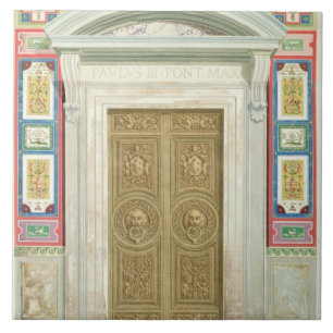 Carreau Porte au bungalow de Raphael à Vatican, de