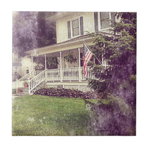 Carreau Porte avant et drapeau américain