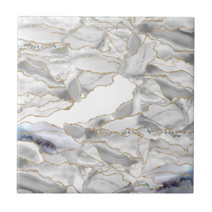 Carreau Porte de parties scintillant blanche et or