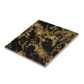 Carreau Porte en marbre d'or noir tendance chic (Côté)