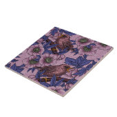 Carreau Porté et hélico, rose et violet (Côté)