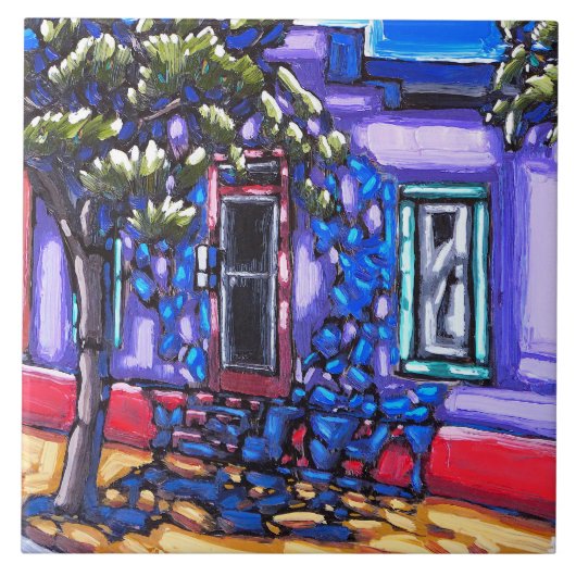 Carreau "Porte ombragée, la tuile de banlieue de Tucson" (Devant)