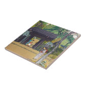 Carreau Porte orintal fraîche de tombeau de temple de (Côté)