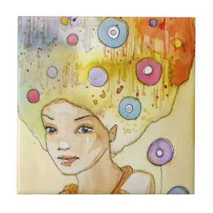 Carreau Portrait abstrait