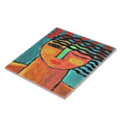 Carreau Portrait Abstrait d'une femme (Côté)