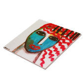 Carreau Portrait Abstrait original d'une femme (Côté)