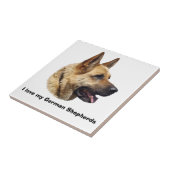 Carreau Portrait alsacien de berger allemand (Côté)