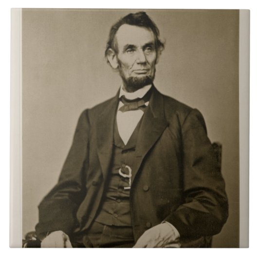 Carreau Portrait d'Abraham Lincoln (1809-65) (photo de (Devant)