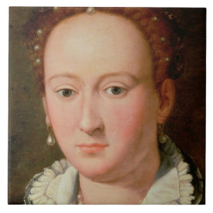 Carreau Portrait de Bianca Cappello, c.1580 (huile sur le