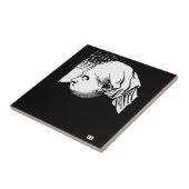 Carreau Portrait de bois de la reine Victoria (Côté)