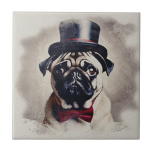 Carreau Portrait de Carlin vintage Red Tux