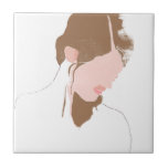 Carreau Portrait de contours moderne<br><div class="desc">Modern Contour Portrait III par Juin Erica Vess. | 142050GG</div>