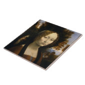 Carreau Portrait de Ginevra de Benci par Leonardo da Vinci (Côté)