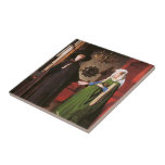 Carreau Portrait de Giovanni Arnolfini et son épouse<br><div class="desc">Portrait de Giovanni Arnolfini et son épouse avant janvier van Eyck,  1438</div>