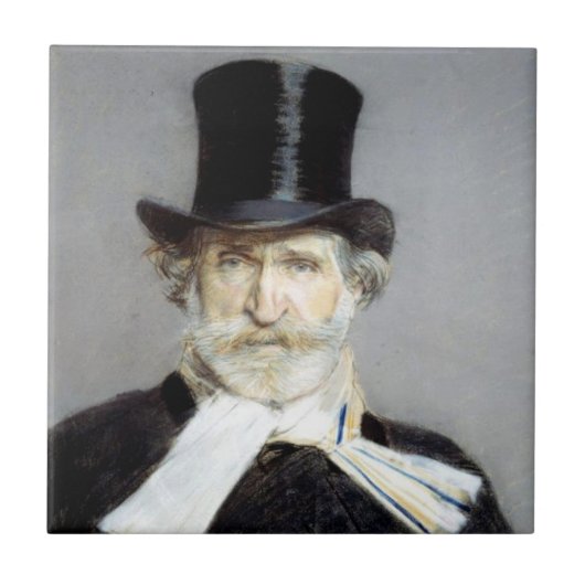 Carreau Portrait de Giuseppe Verdi, compositeur italien d' (Devant)