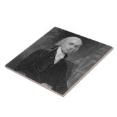 Carreau Portrait de James Madison, gravé par William A. (Côté)