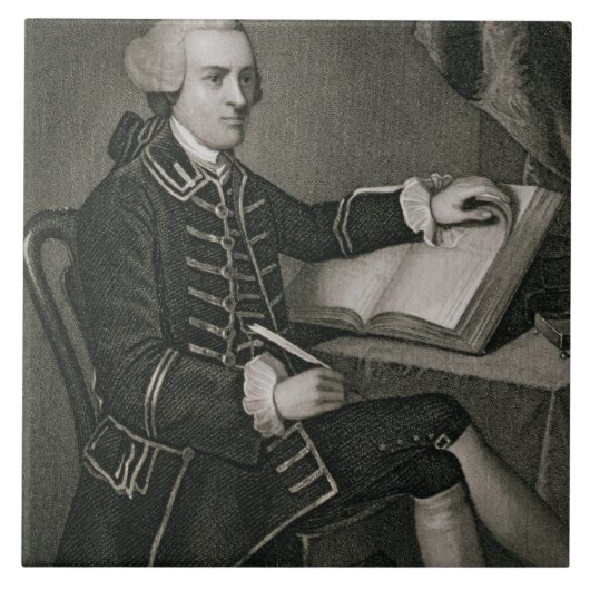 Carreau Portrait de John Hancock, gravé par John B. Forr (Devant)