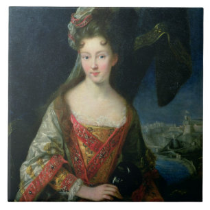 Carreau Portrait de Louise-Hippolyte (1687-1731),