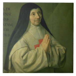 Carreau Portrait de mère Catherine-Agnès Arnauld (1593-1