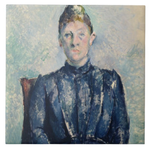 Carreau Portrait de Paul Cezanne   de Madame Cezanne,