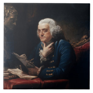 Carreau Portrait de pouce, Benjamin Franklin Père fondateu