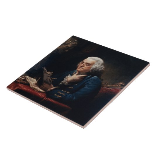 Carreau Portrait de pouce, Benjamin Franklin Père fondateu (Côté)
