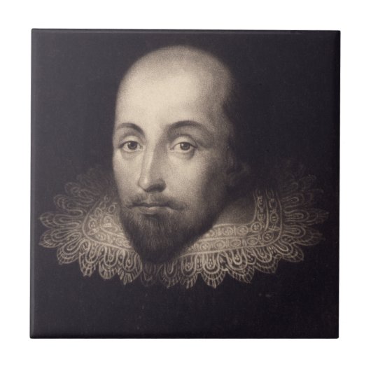 Carreau "Portrait de Shakespeare" céramique (Devant)