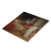 Carreau Portrait de Suger, abbé de St Denis (1082-1152), (Côté)