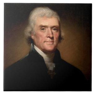 Carreau Portrait de Thomas Jefferson (par Rembrandt Peale)