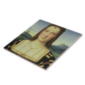 Carreau Portrait d'Elizabeth Gonzaga, c.1504 (huile sur le (Côté)